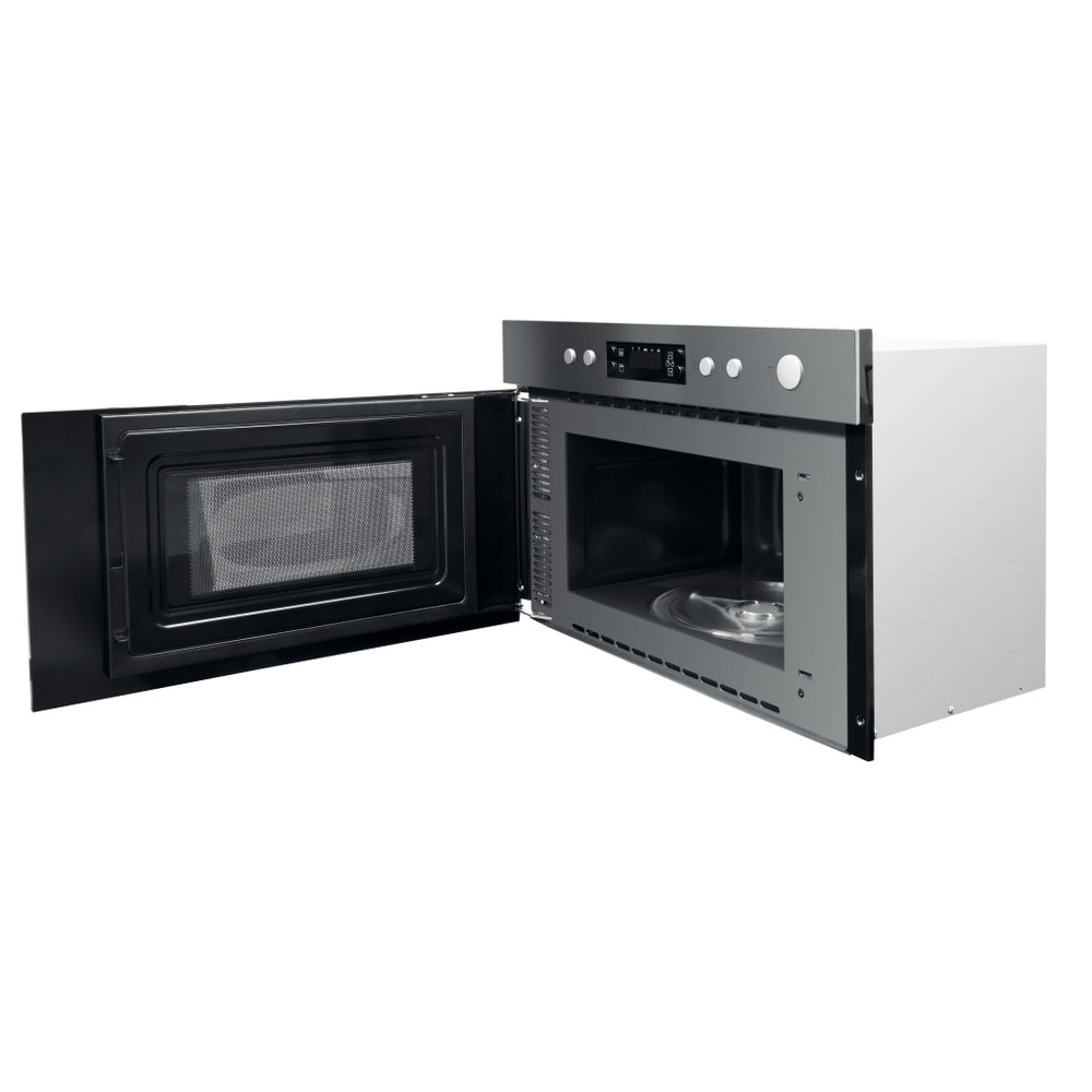 Hotpoint Microwave Built-in MN 314 IX H Stainless Steel Electronic 22 MW+Grill function 750 Perspective open