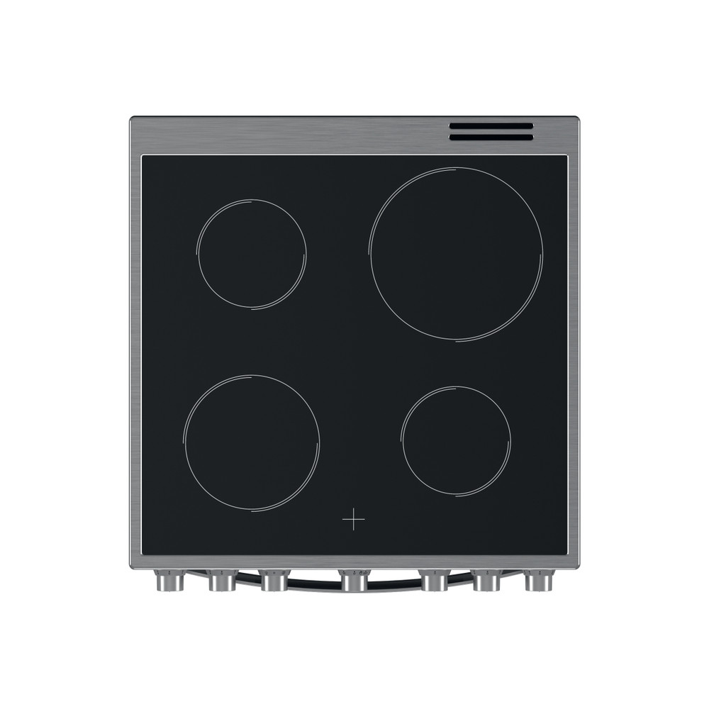 Indesit Standherd IS67V5PCX/E Edelstahloptik Elektro Frontal top down