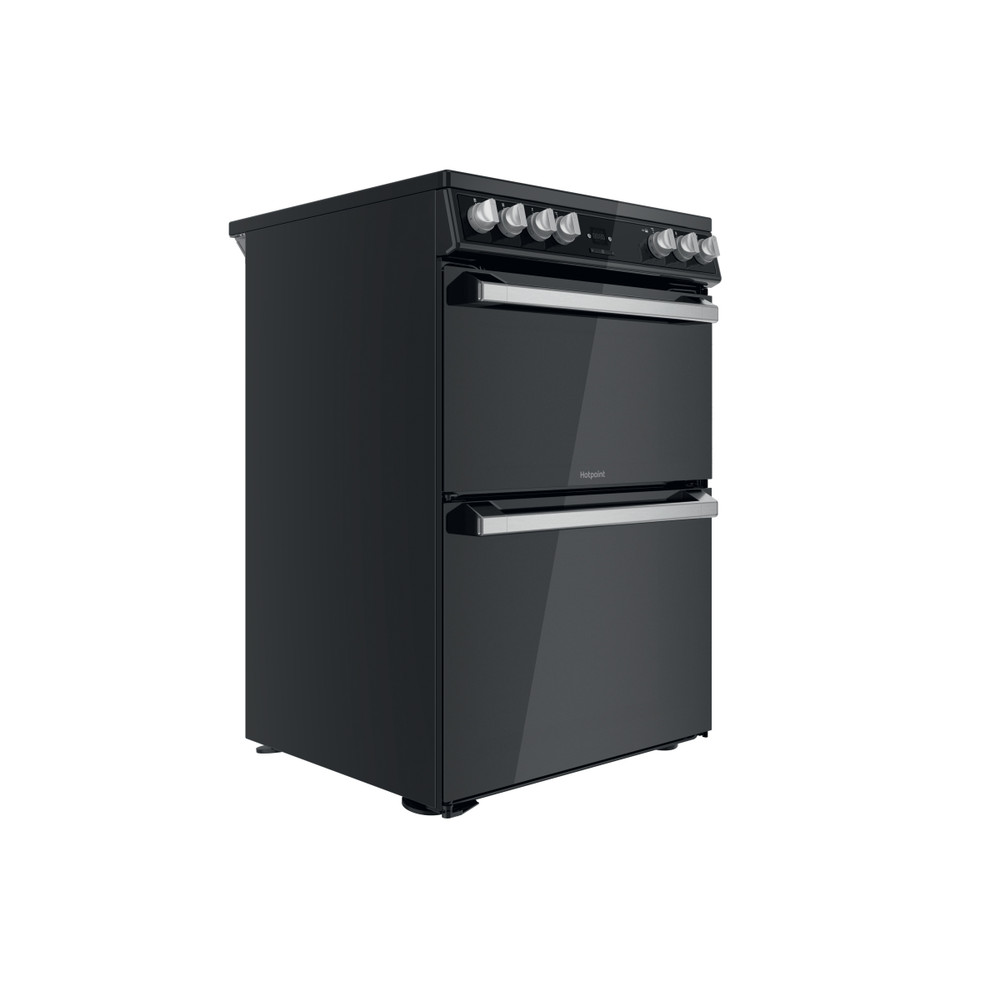 Hotpoint Double Cooker HDT67V9H2CB/UK Black A Perspective