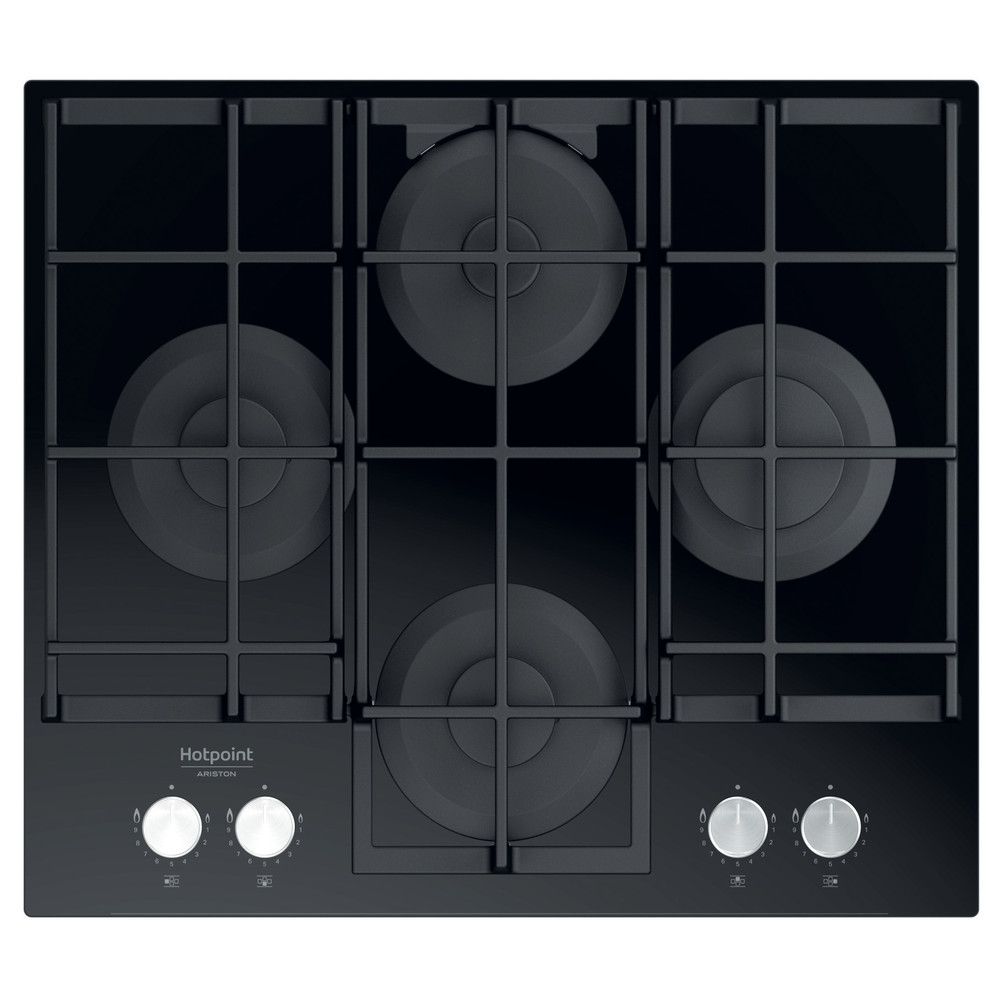 Hotpoint_Ariston Plită HAGS 61F/BK Negru Gaz Frontal