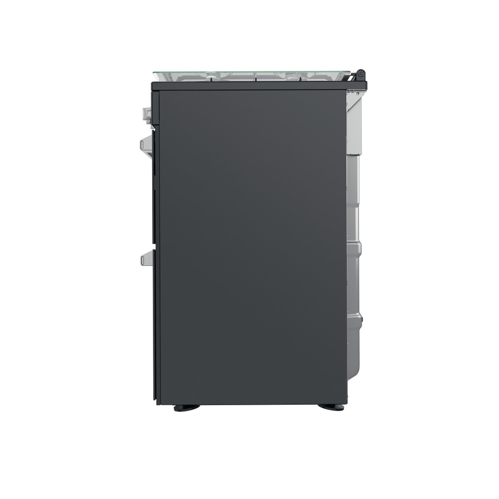 Hotpoint Double Cooker HDM67G0C2CB/UK Black A+ Back / Lateral