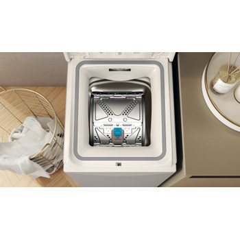 Whirlpool Práčka Voľne stojace TDLRS 7252BS EU Srtrieborná Zhora plnená B Drum