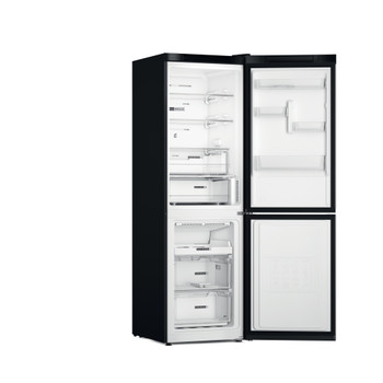 Whirlpool Kombinirani hladnjak Samostojeći W7X 83T KS Crna/Inox 2 doors Perspective open
