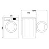 Indesit Droger C YD 94D WW EE Wit Technical drawing