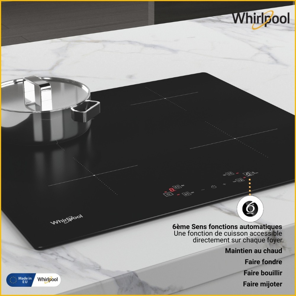 Whirlpool Plită WS Q2160 NE Negru Induction vitroceramic Lifestyle detail