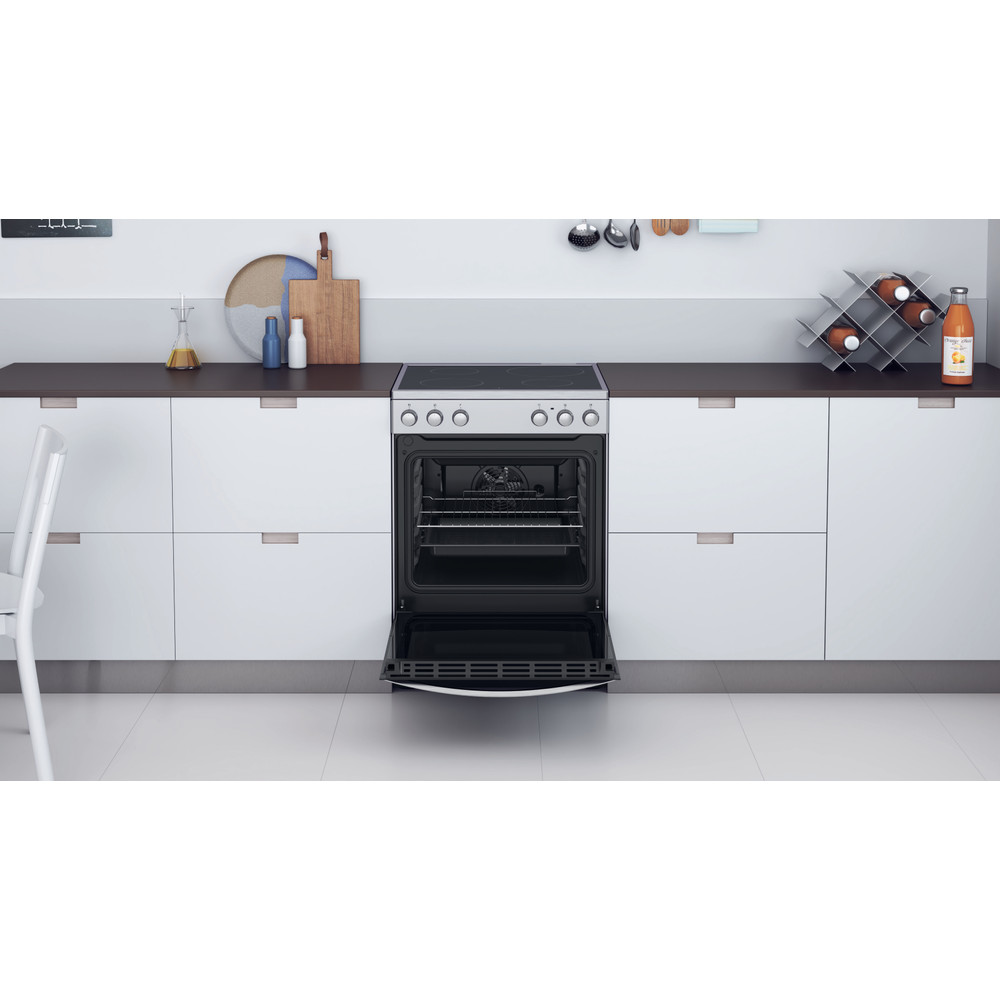 Indesit Κουζίνα IS67V5KCX/E Inox Electrical Lifestyle frontal open