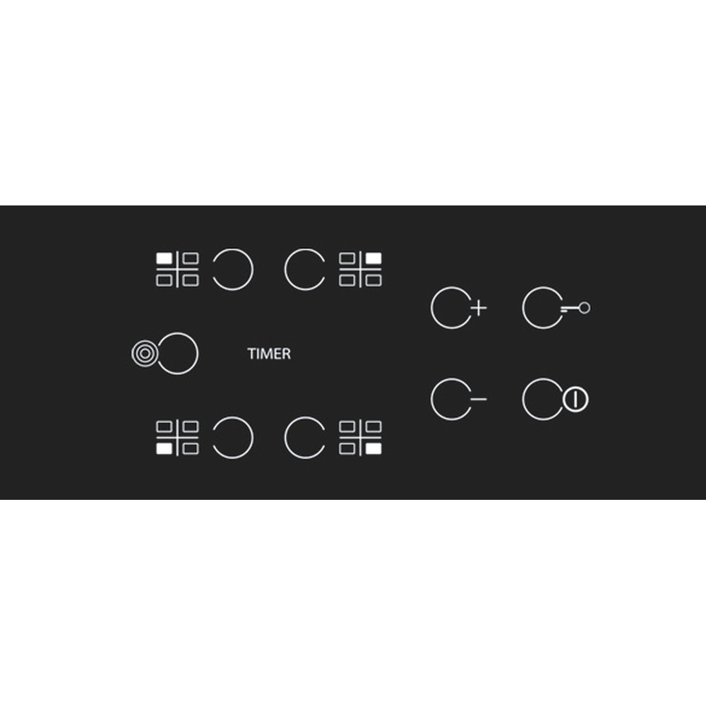 Whirlpool Kookplaat AKT 8130/LX Zwart Radiant vitroceramic Control panel