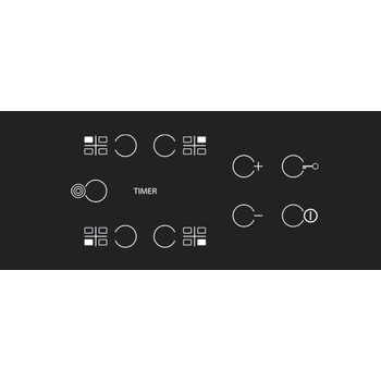 Whirlpool Varná doska AKT 8130/LX Čierna Radiant vitroceramic Control panel