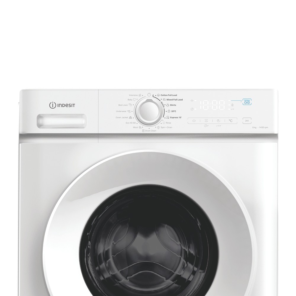 „Indesit“ Skalbimo mašina Laisvai pastatoma IMA 864 MY TIME EE Balta Pakraunama iš priekio A Control panel