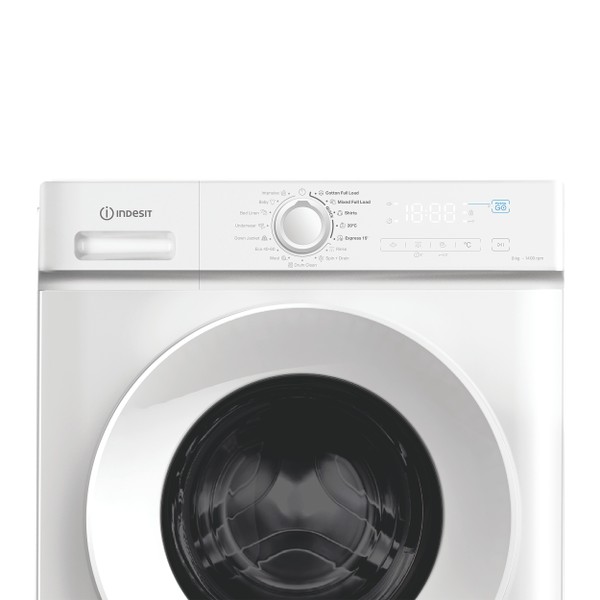 „Indesit“ Skalbimo mašina Laisvai pastatoma IMA 864 MY TIME EE Balta Pakraunama iš priekio A Control panel