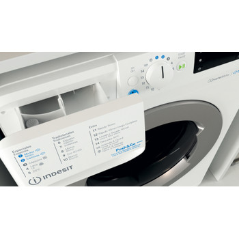 Indesit Máquina de lavar e secar roupa Livre Instalação BDE 96436 WSV SPT Branco Carga Frontal Drawer