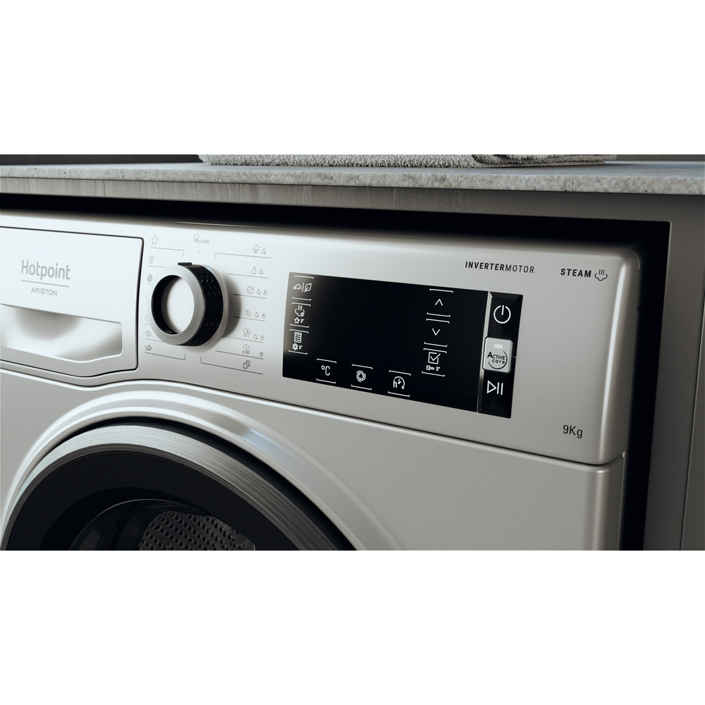 Hotpoint_Ariston Maşină de spălat rufe Neincorporabil NLCD 946 SS A EU N Argintiu Încărcare frontală A Lifestyle control panel