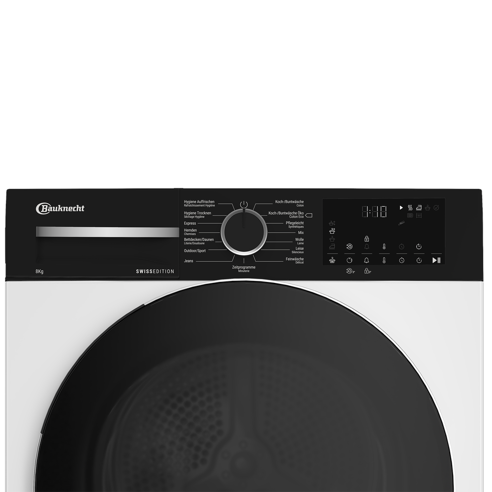 Bauknecht Trockner WT8CD7P Weiss Control panel
