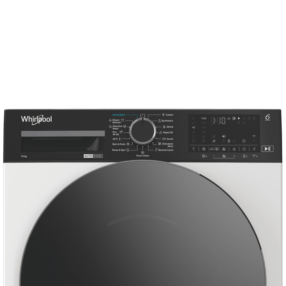 Whirlpool Mosógép Szabadonálló WPM 011W ADS EE Fehér Elöltöltős A Control panel