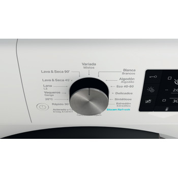 Whirlpool Máquina de lavar e secar roupa Livre Instalação FFWDD 1074489 BV SPT Branco Carga Frontal Control panel