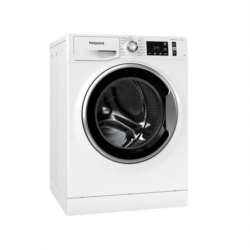 Hotpoint Washing machine Free-standing NM11 1048 WC A UK White Front loader A Perspective