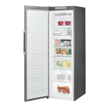 Whirlpool Frys Fristående UW8 F2Y XBI F 2 Optic Inox Perspective open