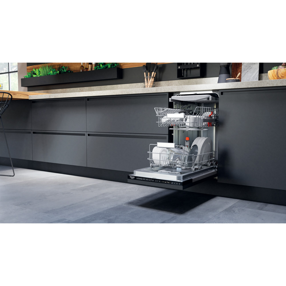 Hotpoint_Ariston Zmywarka Zabudowa HSIP 4O21 WFE W pełni zintegrowany E Lifestyle perspective open
