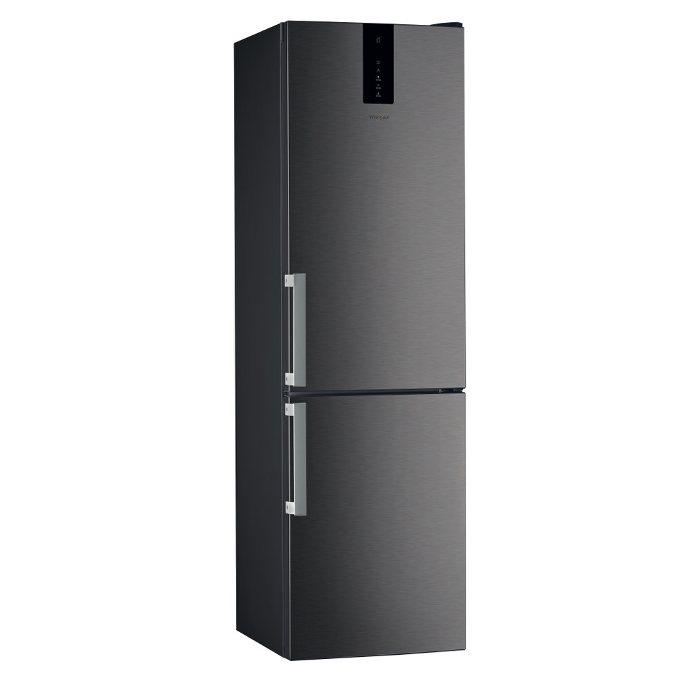 Whirlpool Kombinirani hladnjak Samostojeći W9 931A KS H Crna/Inox 2 doors Perspective