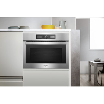 Whirlpool Mikrohullámú sütő Beépíthető AMW 9605/IX Rozsdamentes acél Elektromos 40 Mikrohullám-Kombi 900 Lifestyle frontal