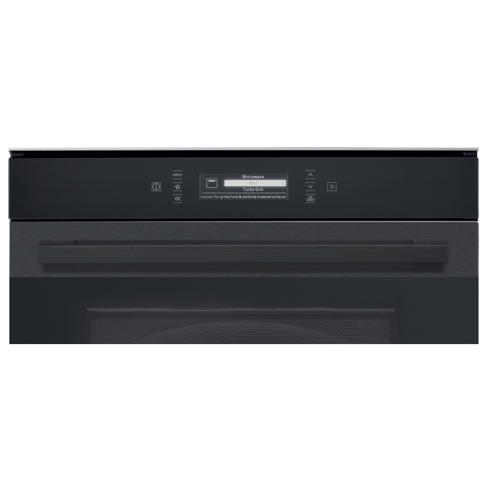 Hotpoint Microwave Built-in MP 996 BM H Black Steel Electronic 40 MW-Combi 900 Control panel