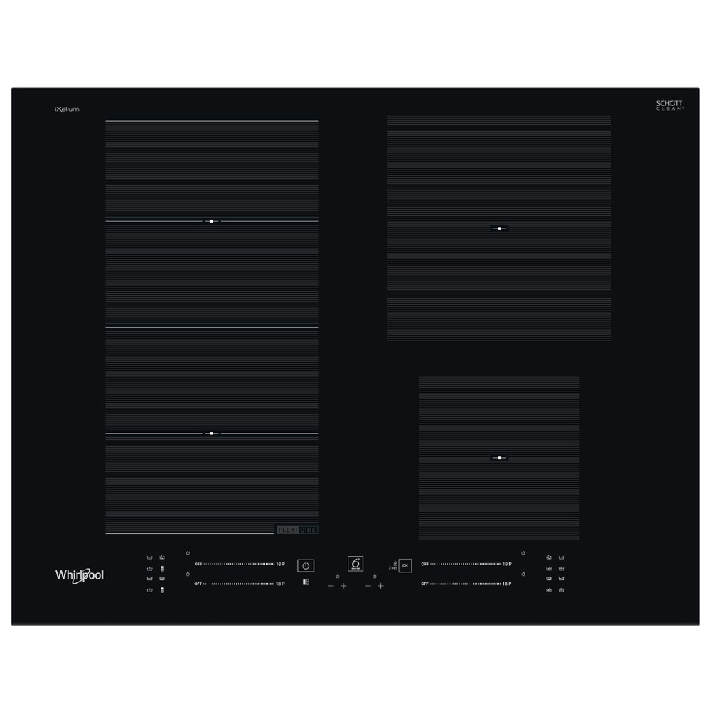 Whirlpool Placa WF S9365 BF/IXL Preto Induction vitroceramic Frontal