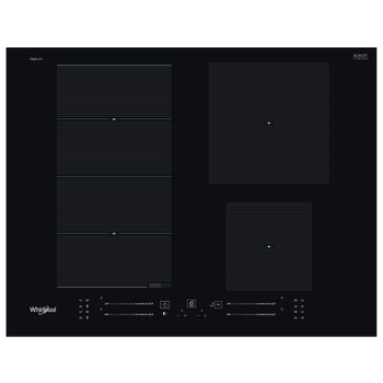 Whirlpool Kookplaat WF S9365 BF/IXL Zwart Induction vitroceramic Frontal
