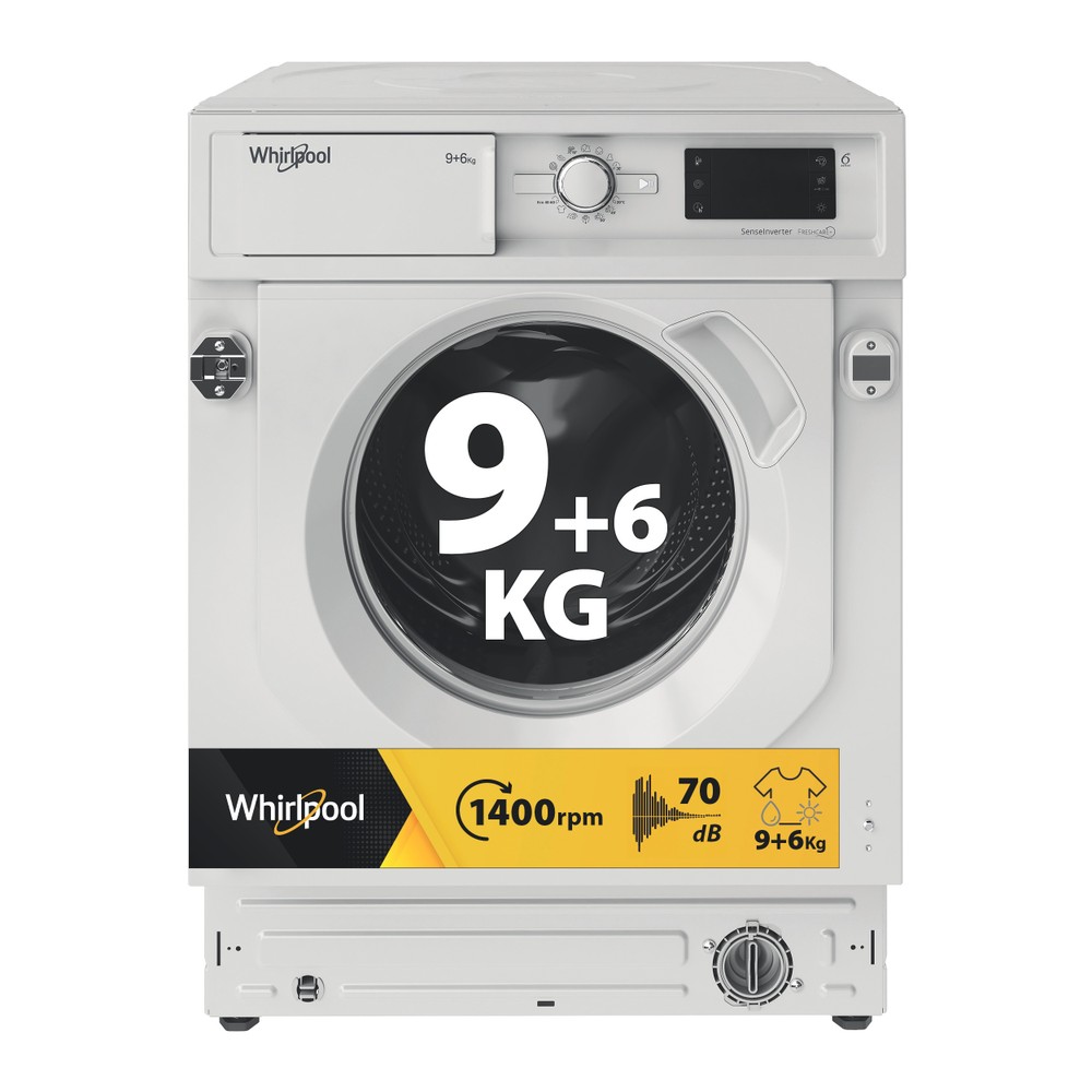 Whirlpool Mosó-szárító Beépíthető BI WDWG 961484 EU Fehér Elöltöltős Hero image