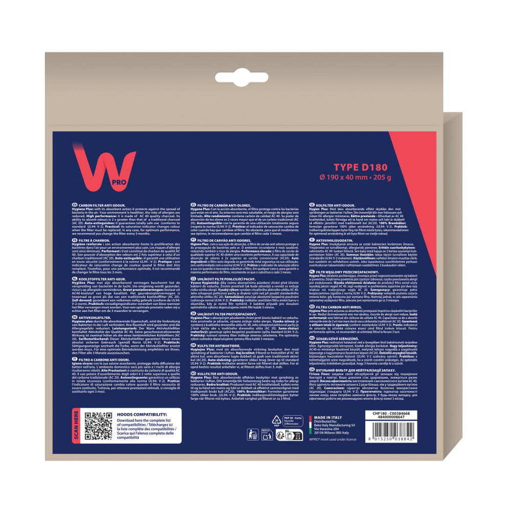 Bauknecht HOOD CHF180 Back / Lateral