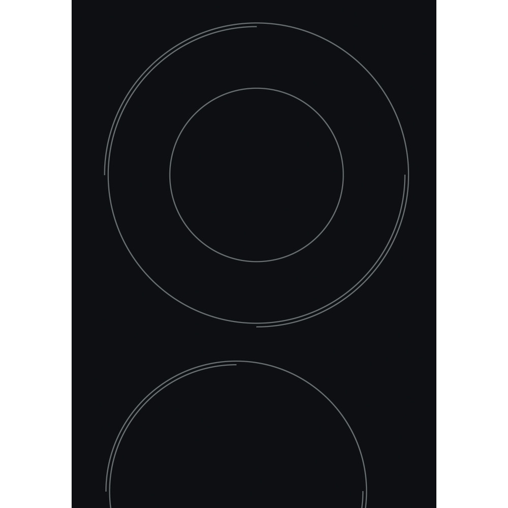 Indesit Ploča za kuhanje RI 261 X Crna Radiant vitroceramic Heating element