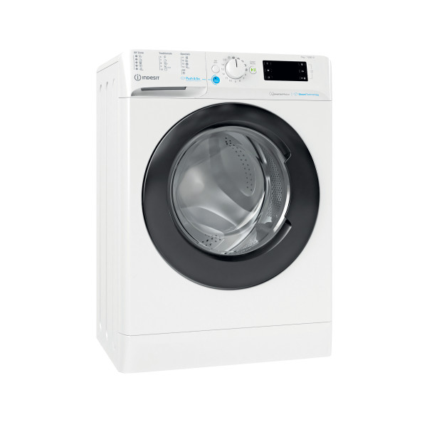 Indesit Veļas mazgājamā mašīna Brīvi stāvošs BWSE 71295X WBV EU Balts Priekšējās ielādes B Perspective