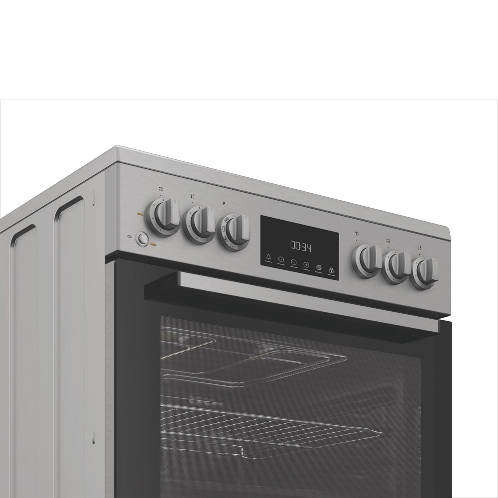 Indesit Κουζίνα I6V8LMX Inox Ηλεκτρική Control panel