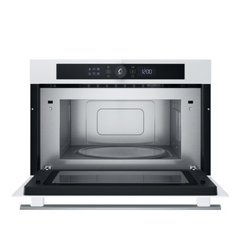 Whirlpool Micro-ondas Encastre WMD44MW Branco Eletrónico 31 MO + Função Grill 1000 Frontal open