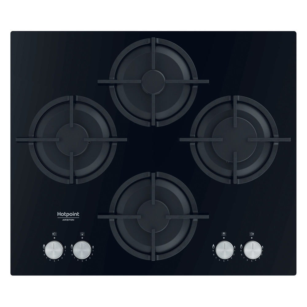 Hotpoint_Ariston Table de cuisson QS 61S/BK Noir Gaz Frontal