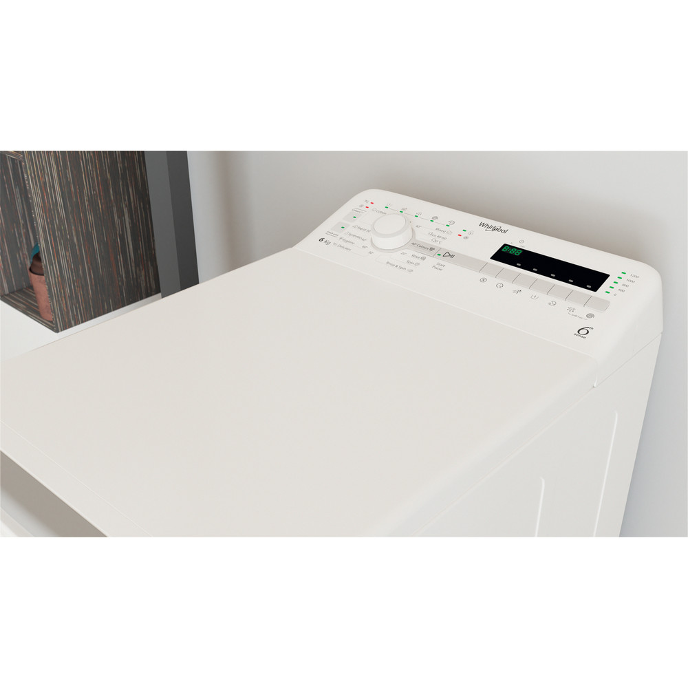 Whirlpool Mosógép Szabadonálló TDLR 6240SS EU/N Fehér Felültöltős C Lifestyle perspective