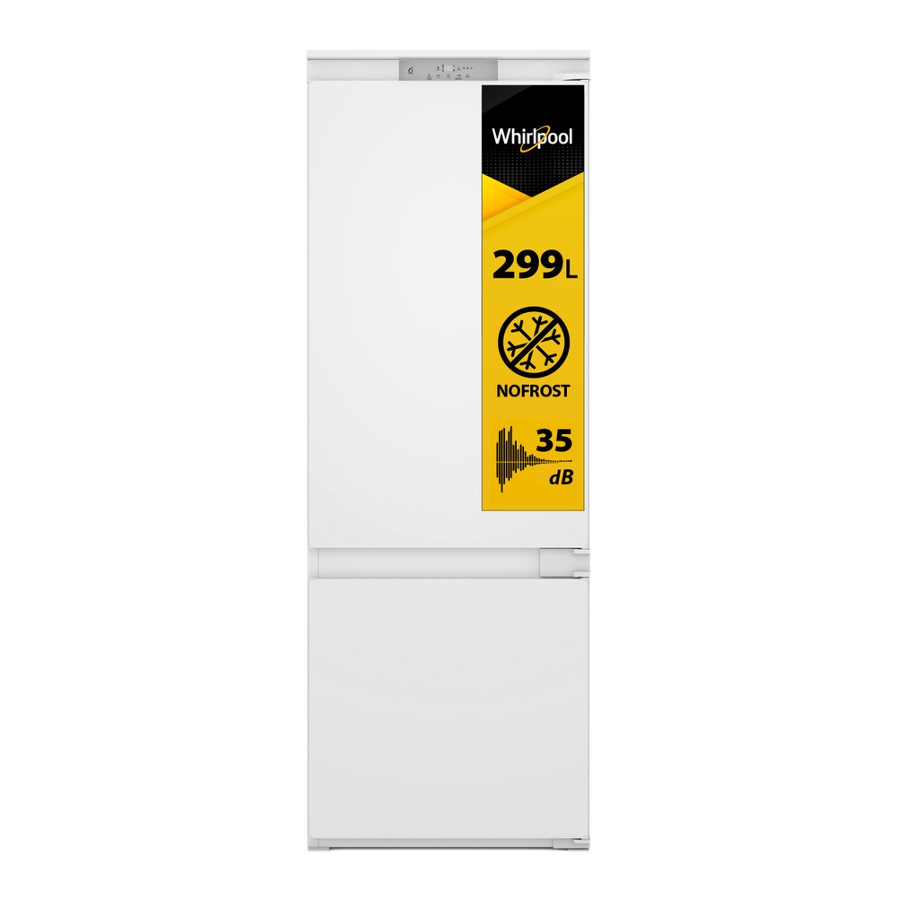 Whirlpool Réfrigérateur combiné Encastrable SP40 810 2 Blanc 2 portes Perspective open