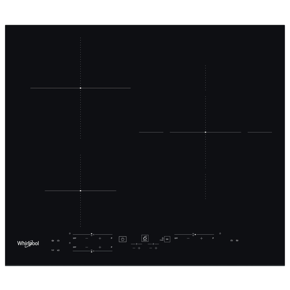 Whirlpool Table de cuisson WS B2360 BF Noir Induction vitroceramic Frontal