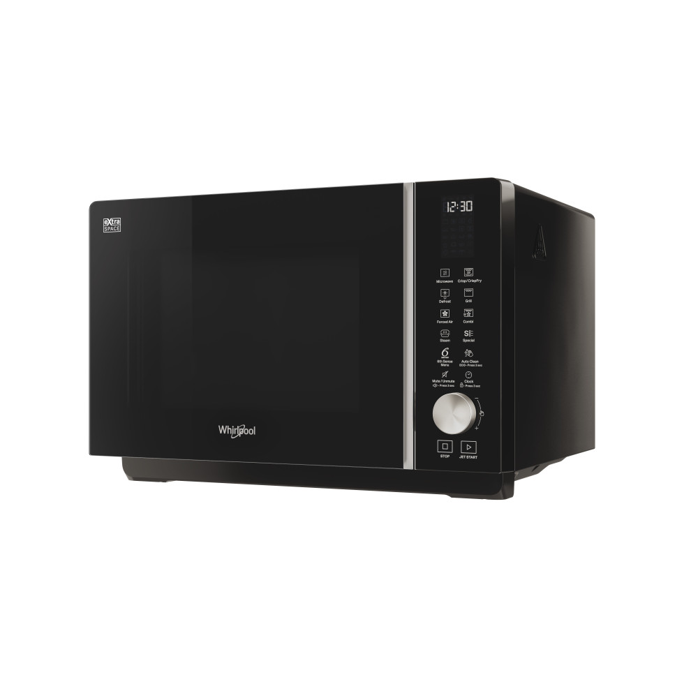 Whirlpool Microgolfoven Vrijstaand MWF 259 B Zwart Elektronisch 25 Combimicrogolfoven 800 Perspective