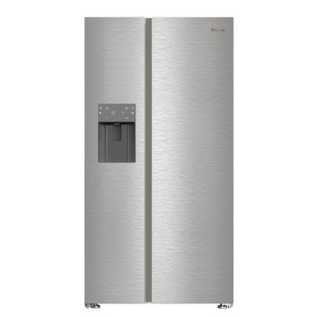 Whirlpool Side-by-Side Livre Instalação WHG2 6574W X5E Pearl Inox Frontal
