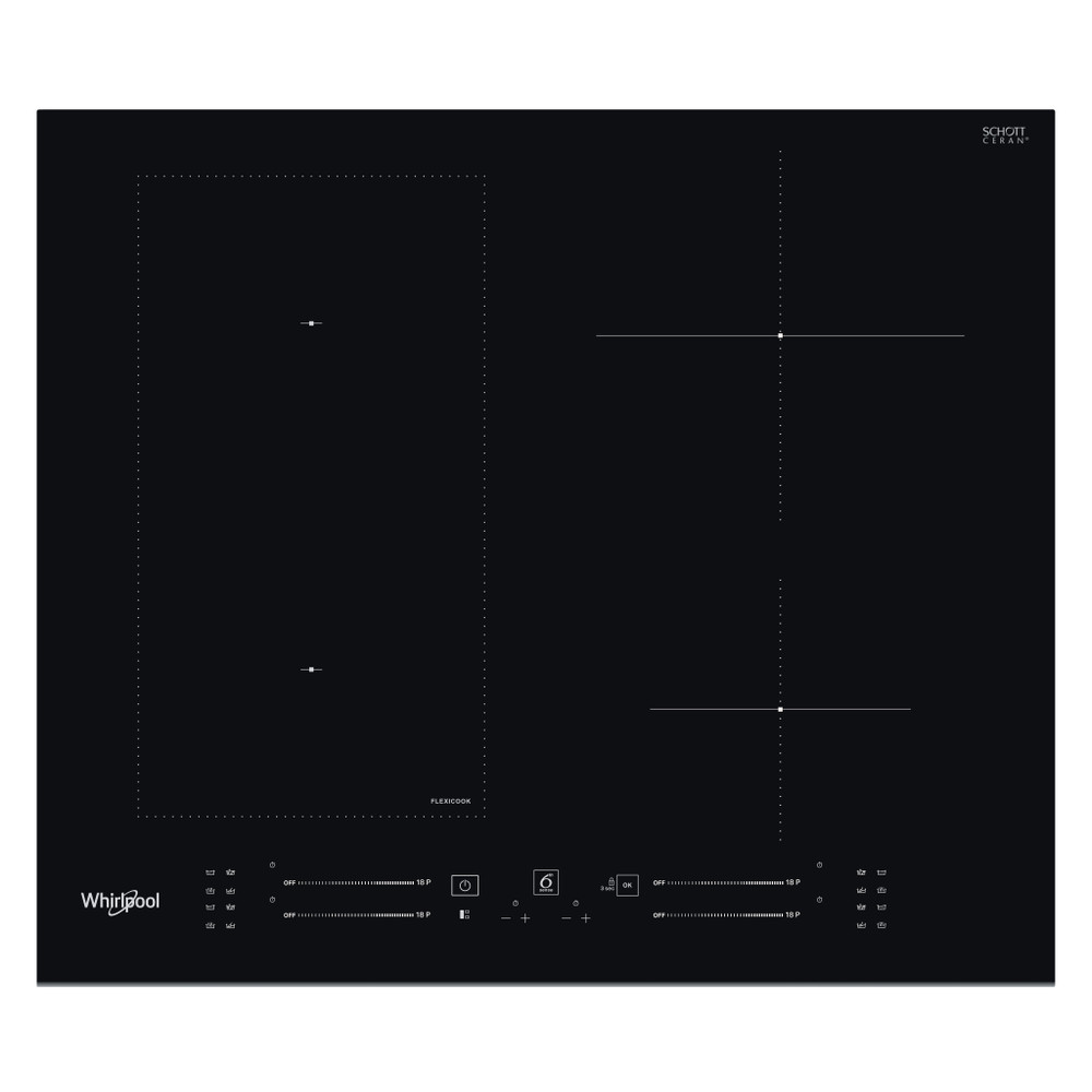 Whirlpool Kookplaat WL S6960 BF Zwart Induction vitroceramic Frontal