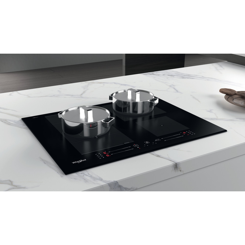 Whirlpool Placa WF S9365 BF/IXL Preto Induction vitroceramic Lifestyle perspective