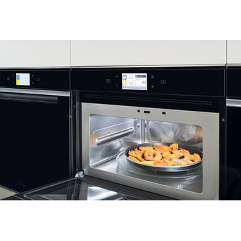 Whirlpool Mikrohullámú sütő Beépíthető W11I MW161 Sötét szürke Elektromos 40 Mikrohullám-Kombi 900 Lifestyle perspective open