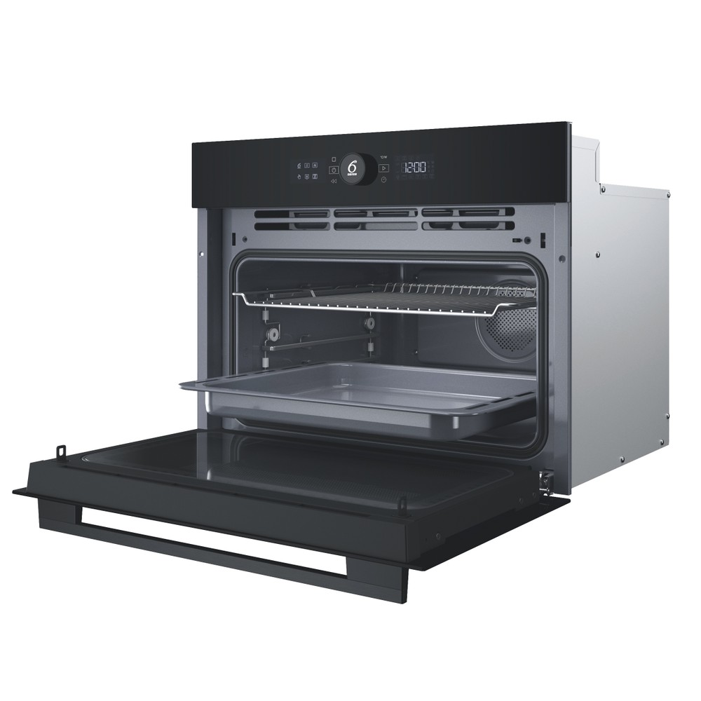 Whirlpool Magnetron Ingebouwd WCW56HMB Zwart Mechanisch en elektronisch 53 MW-Combi 950 Perspective open