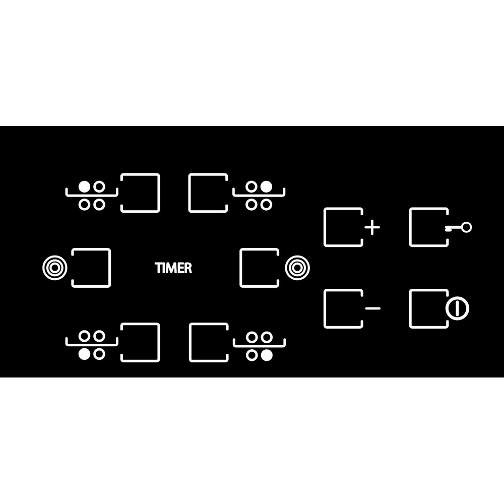 Bauknecht Kookplaat CTAR 8640 IN Zwart Radiant vitroceramic Control panel