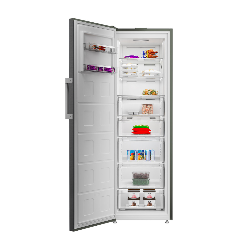 Hotpoint Фризер Свободностоящ HPMFF 6312 XBR4E ARC 764 Manhattan Gray Lifestyle frontal open