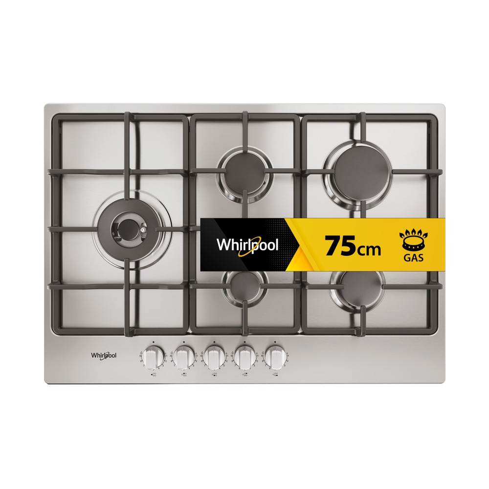 Whirlpool Kookplaat TGML 761 IX R Inox Gas Frontal