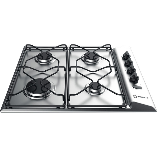 Indesit HOB PAA 642 IX/I EX Inox GAS Frontal top down