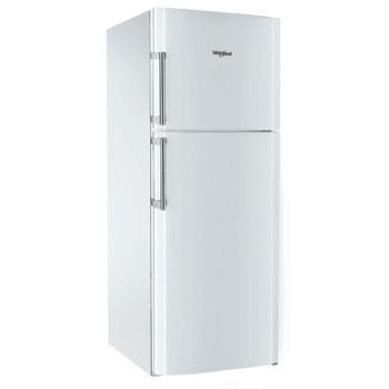 Whirlpool Combiné réfrigérateur congélateur Pose-libre TDC 8010 H W Blanc 2 portes Perspective