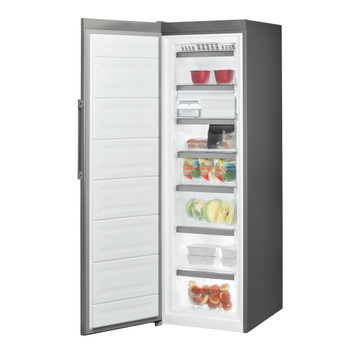 Whirlpool Frys Fristående UW8 F2D XBI N 2 Optic Inox Perspective open