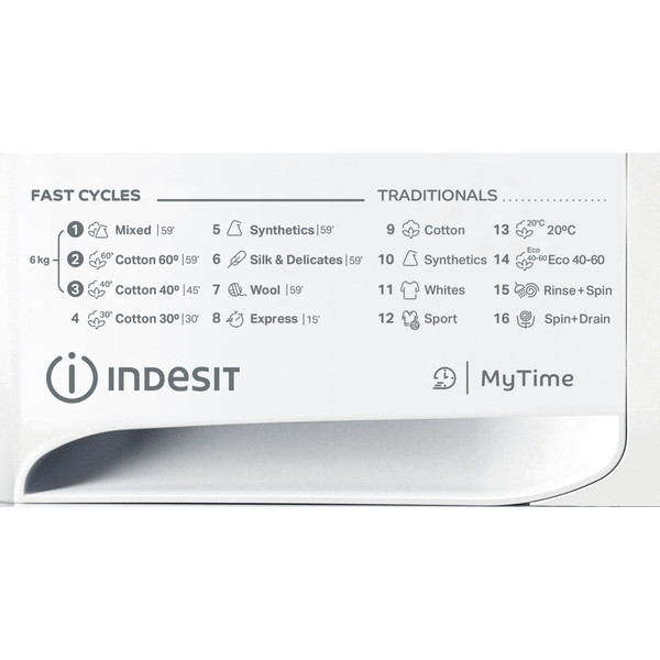 Indesit Perilica za rublje Samostojeći MTWA 61251 W EE Bijela Prednje punjenje F Program